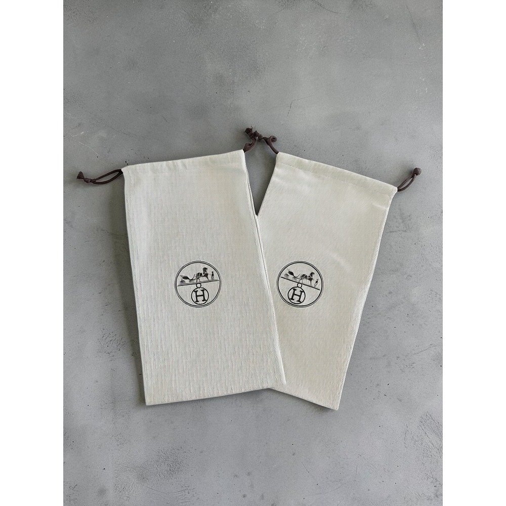 HERMES Shoe Dust Bags Set of Two